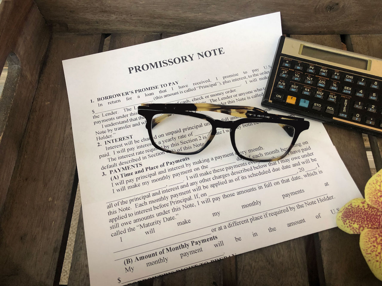 Note documents and calculator