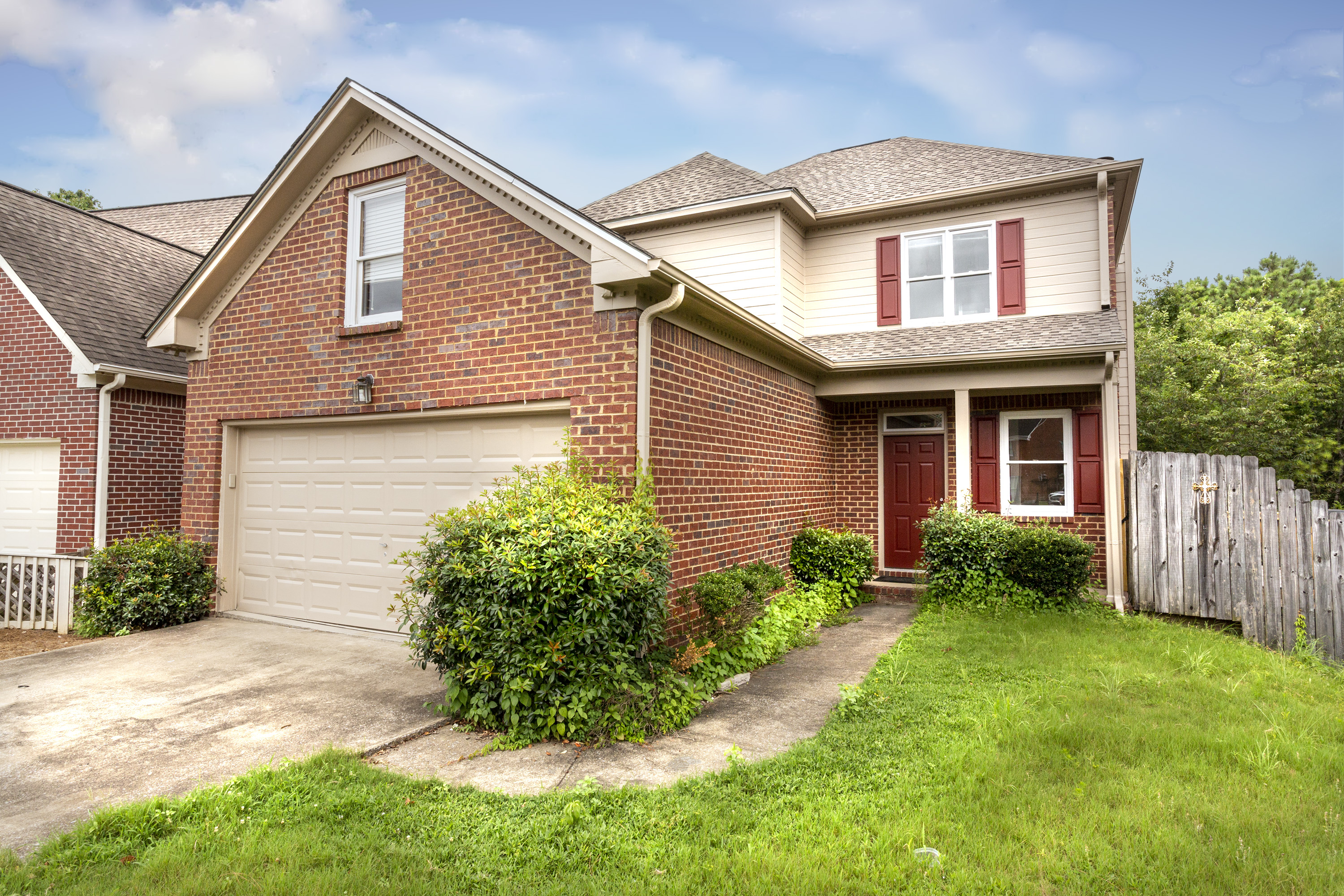 Brick home with garage